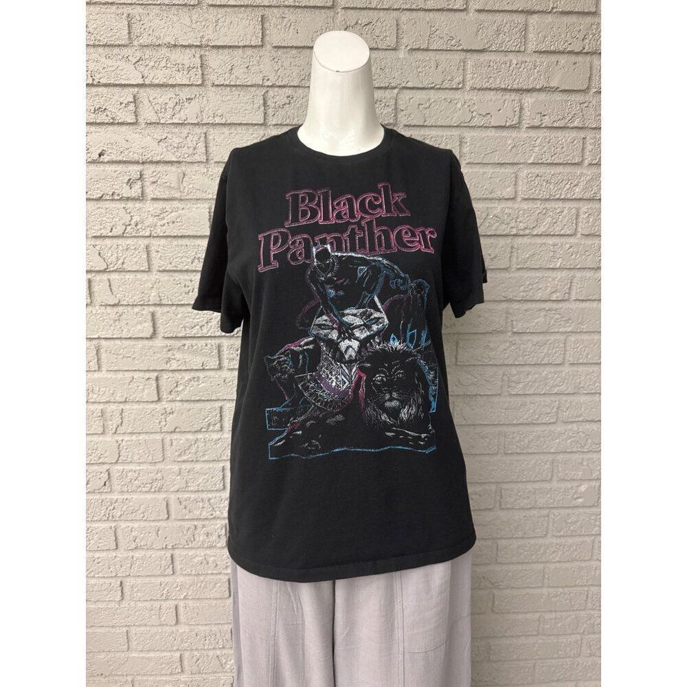 Old Navy Women Marvel Black Panther Graphic Short Sleeve T-Shirt Size M